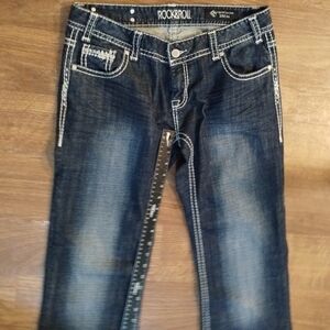 Rock&Roll jeans 33/34 low-rise cowgirl style